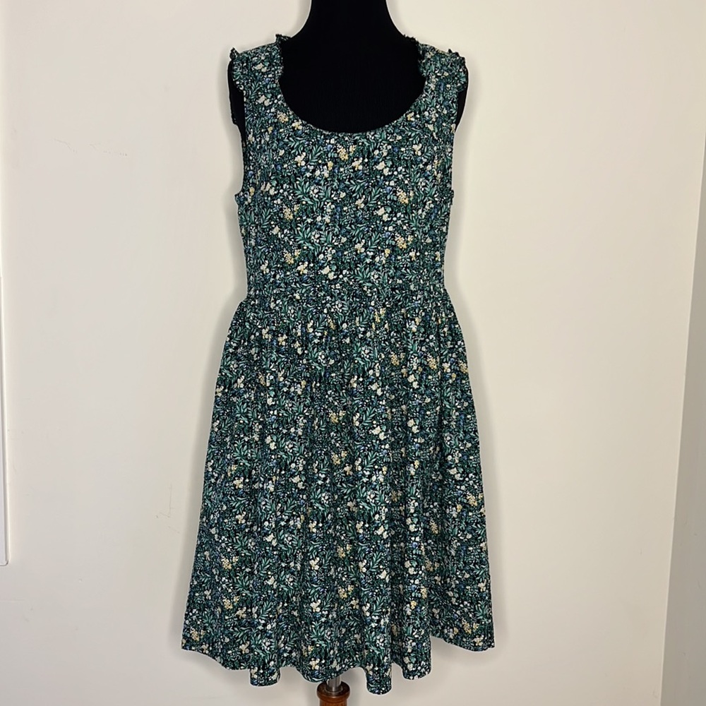 SUNDAY Green Floral Dress S